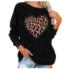 Women's Hoodies Women's Leopard Print Valentine's Day Harajuku Cute Streetwear Oversized Hoodie For Women Aesthetic Punk Style