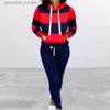 Fatos femininos outono inverno duas peças conjunto de treino feminino moletom hoodies + calças sportwear feminino terno esportivo hoodies terno preço por atacado l230925