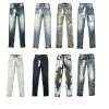 Denim byxor mens jeans lila jeans designer jeans motorcykel stil byxor män svarta byxor av hög kvalitet rak casual sweatpants designers joggar byxa