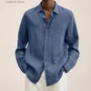 Camicie casual da uomo Camicie di lino per uomo Abbigliamento Chemise Homme Camisas De Hombre Camisa Masculina Ropa Hombre Blusas Vintage Roupas Masculinas Camicia T230925