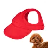 Vêtements pour chiens Chapeau de baseball Chapeau de protection solaire pour chiots Chiens à la mode Bonnet de soleil en plein air avec trous d'oreille Bonnet Accessoires pour animaux de compagnie Fournitures