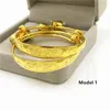 Baby Bangles Adjustable Size Yellow Gold Plated Bells Bangle for Baby Kids Nice Gift261t