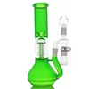 14 mm weibliche Glas-Shisha-Bubbler-Recycler-Wasserpfeife, Inline-Arm-Baum-Perkolator-Rohre, Wabenscheiben-Bong mit Rückgewinnungsfänger-Adapter und Kuppel-Nagelrohr