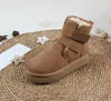 Women Winal Winter Platform Boots Boop Boot Leather Right Snow Booties