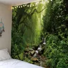 Tapeçarias Bela natureza cachoeira tapeçaria floresta impressão seascape hippie parede pendurado boêmio tapeçaria mandala decoração de parede 230923