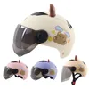 Motorcycle Helmets Electric Half Man Women Casco Moto Motocross Safety Cap Four Seasons Japanese Motorbike Open Face