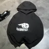 B Family High Edition 23 Sonbahar Çakışan Mektup Logo Hoodie Unisex Sweater Gevşek Fit Moda Ailesi