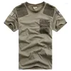 T-shirts pour hommes été Cargo Camouflage à manches courtes en plein air tactique militaire T-shirt décontracté ample demi-manche