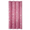 Curtain Pink Star Print With Moon Children Boys Girls Window Curtains Thermal Insulation Room For Bedroom Decoration House