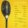 Tennis Rackets HOOWAN Chiyou 24K Beach Tennis Racket Carbon Fiber with 20mm Carbon Frame Fine Balanced Weapon for Advanced Player 230925