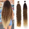 Echt haar Bulks Synthetisch haar Watergolfhaar Blondines Bruin Bundels met hairextensions Synthetisch haar Curly Weave Bundels Hair Miracle 230925