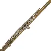 High-end franska silverpläterade nycklar 85Gold Copper Alloy Material C Flute med ruta 00