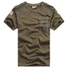 T-shirts pour hommes été Cargo Camouflage à manches courtes en plein air tactique militaire T-shirt décontracté ample demi-manche