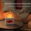 270ml USB Plug-in Taşınabilir Serin Mist Odası 3D Yangın Alev Mini Şömine Nemlendiricisi Aroma Esansiyel Yağ Difüzör Hava H2O Nemlendirici