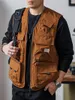 Men's Vests Vest Multi-pockets Waterproof Loose Fit Outdoor Hiking Camping Pographer Waistcoat