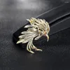 Broszki w stylu Wykwintne kobiety Piękna Phoenix Animal Bird Brooch Brooch Pin moda kostium kombinezonu z kołnierzem akcesoria biżuterii
