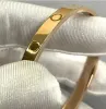Klassieke ontwerper schroevendraaier liefde armband mode unisex manchet armband staal vergulde gouden sieraden Valentijnsdag geschenk met doos