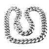 Alta qualidade miami cubana link corrente colar masculino hip hop ouro prata colares de aço inoxidável jóias311d
