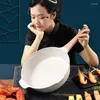 Pans Stone Non-Stick Pan Household Frying Cooking Induction Cooker Gas Stove Suitable Wok Griddle