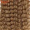 Human Hair Bulks FASHION IDOL 22 inch Synthetic Hair Natural Kinky Curly Wave Hair Extensions 2Pcs/Lot Heat Resistant Ombre Weave Hair Bundles 230925