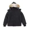 Designer Puffer Jacket Mens Down Jacket Puffer Parka Manteau d'oie à capuche Real Big Wolf Fur Canadian Wyndham Pardessus Coupe-vent Vêtements Style de mode Veste d'hiver