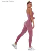 Tute da donna Set da yoga senza cuciture Abbigliamento da palestra Abbigliamento per Fe Reggiseno push up Leggings a vita alta Abbigliamento sportivo fitness sexy Tute sportive L23092