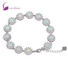 Glam Luxe Mysterious 925 Sterling Silver Overlay CZ White Fire Opal Bracelets for Teen Girls 22cm 8 85インチB461175T