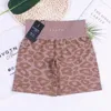 Aktiva shorts nvgtn vild leopard korta leggings hög midja sömlösa kläder kvinnor träning stickad logotyp yoga fitness kläder gym