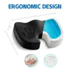 CushionDecorative Pillow Gel Memory Foam U-shaped Seat Cushion Massage Car Office Chair for Long Sitting Coccyx Back Tailbone Pain Relief Gel Cushion Pad 230925