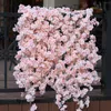 Dried Flowers 180CM Artificial Sakura Vine Wedding Garden Rose Arch Home Party Decoration Christmas Bridal Fake Silk Scrapbook Plants 230923