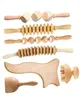 TCARE 7PCSSet Wood Therapy Massage GUA SHA TOOLS MADEROTERAPIA Colombiana Lymfatisk dränering Massager Rollererapi Cup 2205122274299