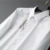 Camicie casual da uomo Strass di lusso per uomo Camicia a maniche lunghe di alta qualità Camicetta da smoking per feste sociali Abito formale da lavoro