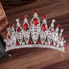 Fermagli per capelli E15E Sposa Corona Matrimonio Tiara Gioielli da sposa Copricapo da donna Goccia d'acqua Pietra Lusso