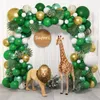 Andra evenemangsfestleveranser Green Balloon Garland Arch Kit Jungle Safari Theme Birthday Party Decorations Kids Wedding Balloon Baby Shower Boy Decoration 230923