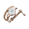 Armbanduhren Damen Casual Metall Lederarmband Distinguished Watch Quarz High-End Lady Einfaches arabisches digitales Zifferblatt Schlanke Armband-Armbanduhr