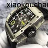 Milles Watch Automatique SuperClone KV Factory RM030 cadran évidé platine 18 carats avec carte 12016 saphir en fibre de carbone expédié par Fedex31ZSPPCJPPCJ