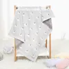 Filtar Svadlande spädbarn Baby Filtar 100%bomullstickfödd Plaid Girl Boy Bed Crib Quilt Cute Rabbit Får Soft barnvagn Wrap Swaddle 100*80cm 230923