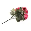 Dekorative Blumen Künstliche Geranie Rot Rosa Pflanze Blume Für Gartenwand Mariage Hochzeitsdekoration