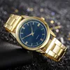 Montres-bracelets de luxe hommes d'affaires montres à quartz en acier inoxydable cadran rond horloge décontractée montre-bracelet mâle 2023 horloges classiques modernes