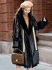 Women's Fur Patty Winter Trend Fashion Mid Length Down Coat Casual Sheep 265K