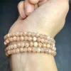 Strand Natuurlijke Skeeton Kristal Facet Armband Streche Elastisch Koord Pulserase Healing Sieraden Kralen Liefhebbers Vrouw Vakantiecadeau 1PCS