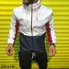 Мужские куртки Европа и куртка США мода сплайсингинга с ветропроницаемыми велосипедными велосипедными велосипедными повседневными