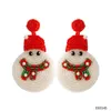 Dangle Earrings Rice Bead Christmas Snowman Graph Originality Fashion Hand Knitting Aloy Bohemia Geometry Simple Beaded