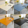 Tafeldoek waterdichte olieproof tafelkleed pu lederen tafel omslag student bureau mat kantoor decor beschermer aangepaste elasticiteit tafelkleed 230925