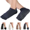 Men's Socks Winter Men Five Fingers Warm Non Slip Grip Fitness Toe Breathable Low Calf Slipper Yoga Floor