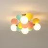 Nordic Kids Bedroom LED Chandelier Light Living Room Hanging Lamp Ceiling Mounted Light For Study Room Bar Aisle Home Decoration