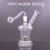 Atacado mais novo cogumelo forma pequeno borbulhador hookah 10mm feminino MINI grosso inebriante água dab rig bongs tubo com tigela de queimador de óleo de vidro