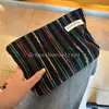 Kontrastfarbene Reise-Kosmetiktasche, Kleinigkeiten, Aufbewahrung, Organizer, Taschen, Regenbogen-gestreifte Clutch, Damen-Make-up-Organizer, Federmäppchen