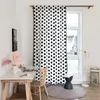 Curtain Bay Window Curtains For Kitchen Living Room Bedroom Home Decoration Nordic Style Black And White Polka Dot Print