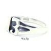 925 srebrny numer 13 pierścień S925 Sprzedawanie damskich dziewcząt motocyklista Lucky 13 ring227u